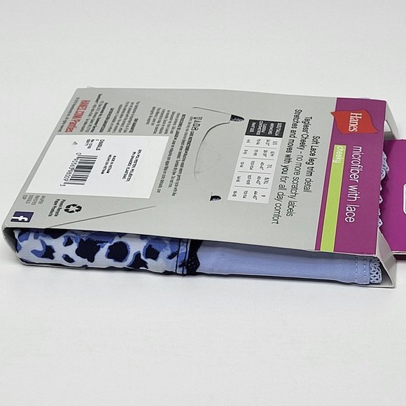 NWT Hanes Cheeky Women’s Microfiber Panties - W/Lace - 2 Pair - Size S/5 - Picture 9 of 12